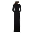 thumbnail image 2 of XSCAPE Womens Black Long Sleeve V Neck Full-Length Sheath Evening Dress Size: 8, 2 of 2