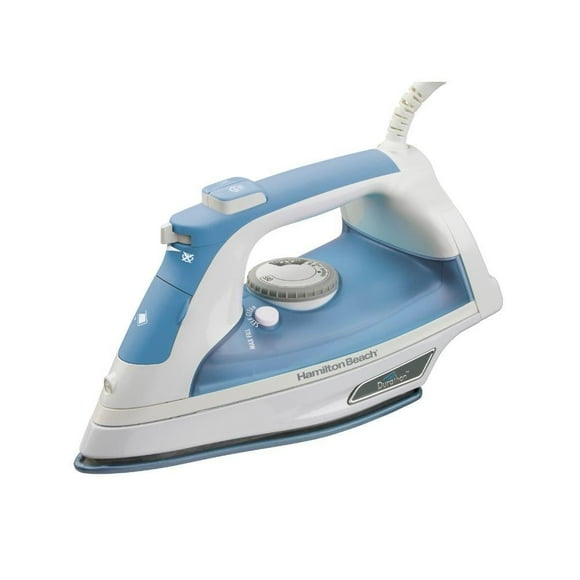 Plancha Hamilton Beach con Suela Antiadherente Durathon Azul