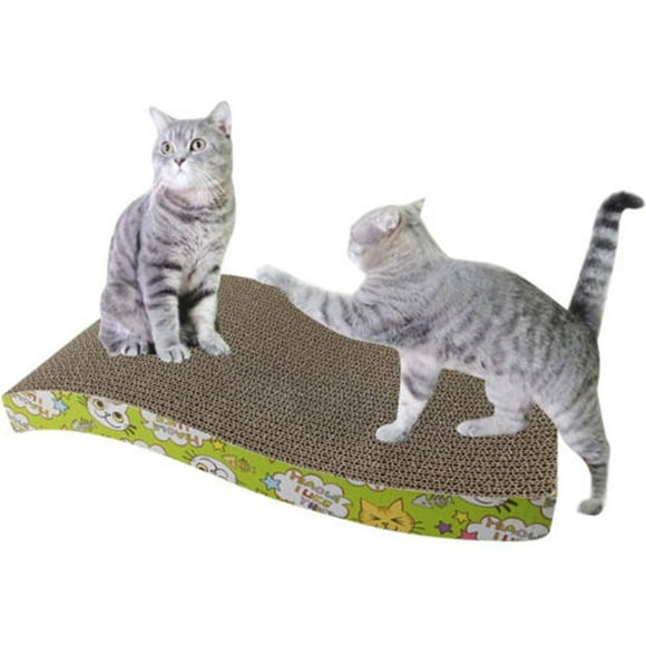 WIFORNT Pet Cat Scratching Corrugated Board, Wavy Grinding Claw Plate, Small Cat's Catnip Board