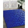 thumbnail image 3 of Ahgly Company Machine Washable Indoor Square Transitional MediumBlue Area Rugs, 4' Square, 3 of 7