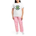 thumbnail image 4 of CafePress - Lucky Charm [Shamrock] Women's Light Pajamas - Women's Short Sleeve Print T-Shirt and Pants Light Cotton Pajama Set, 4 of 7