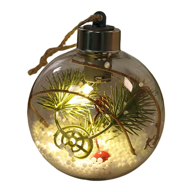 Bombilla de lámpara Lámpara de noche Luces colgantes LED Decoración de árbol de Navidad Luminoso Adornos colgantes de invierno Luces de noche para - Tipo 3 Magideal Bombilla