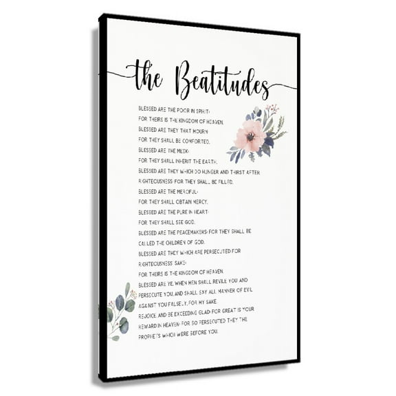 Matthew 5 3-12 The Beatitudes Bible Verse Wall Art Christian Wall Art Scripture Wall Art Printable Quote Gift Poster Printing