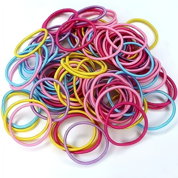 TUWAFE 100Pcs Baby Hair Ties for Thin Hair, No Damage Hair Ties Pony Tails Kids Hair Toddler