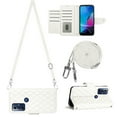 thumbnail image 2 of for Moto G Play 2023 Wallet Case RFID Blocking Card Slots Holder with Shoulder&Crossbody Strap, Magnetic Folio Kickstand Handbag Flip Phone Cover for Motorola Moto G Play 2023, White, 2 of 8