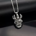 thumbnail image 2 of HOOUN Crâne Gothique Croix Faucheuse Collier Acier Inoxydable Chaîne Halloween Pendant, 2 of 5