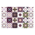 thumbnail image 1 of 24 Pcs Purple Moroccan Tile Decals, Pink Kitchen Bathroom Wall Tile Decals Peel and Stick Tile Transfers Decals (15cm x 15cm), 1 of 5