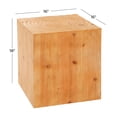 thumbnail image 4 of DecMode 16" x 18" Brown Wood Intricately Carved Accent Table, 1-Piece, 4 of 11