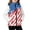 American Flag Splatter Print, variant on Girls Zip Up Padded Vest Leopard Print Rainbow