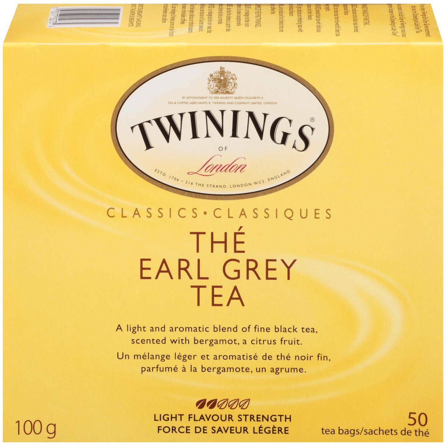 Twinings Thé Earl Grey 50 sachets de thé