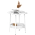 thumbnail image 4 of Fogcroll Small Coffee Table Flower Shaped Desktop Tea Table Modern Style End Table with 2-Tier Living Room Center Minimalist Display Smooth Surface, 4 of 13