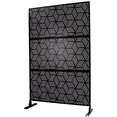 thumbnail image 5 of Tcbosik 76"H x 48"W Metal Outdoor Privacy Screen Freestanding, Outside Screen Decorative Fence for Patio, Lawn, Deck, Backyard, Black, 5 of 8