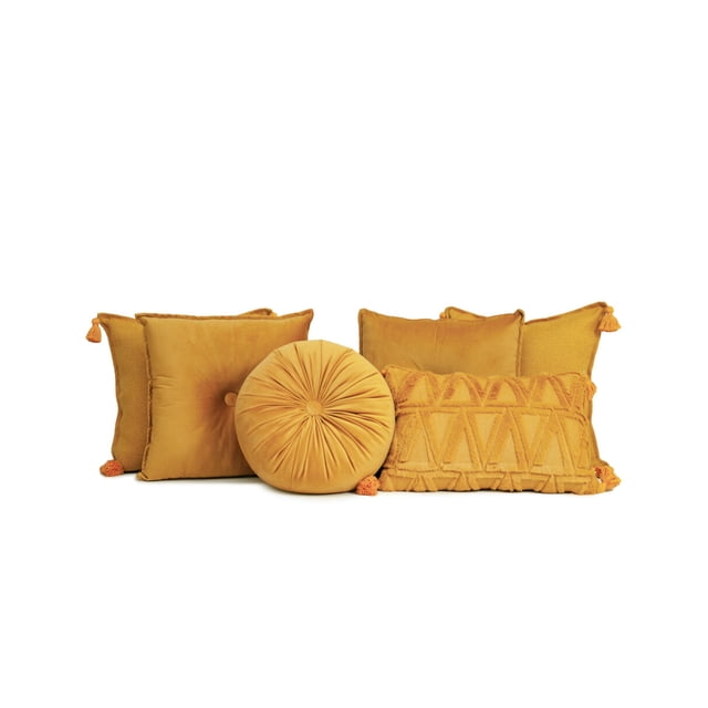 Set de Cojines Decorativos Antonela Mostaza 1