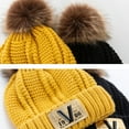 thumbnail image 3 of Jumpingount Gorro de invierno bonito y a la moda para niños, conjunto de gorro y bufanda cálidos y modernos para niños como regalo Sombreros Amarillo, 3 of 6