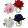 thumbnail image 2 of Romantic Creative Napkin Ring Delicate Napkin Ring Rose Flower Shape Decoration Daily Table Dining Wedding Wedding GetRich, 2 of 5