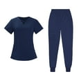 thumbnail image 1 of Conjunto de Uniformes de Enfermería para Mujer, Uniforme de Enfermeras, Pantalones Ajustados de Manga Corta, Ropa de Trabajo para , Gestió SG Salvador  uniforme de mujer, 1 of 6