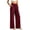 Black-pants, variant on Wide Leg Pants for Women with Front Pockets Criss Cross Hem Elastic Waist Fashion Pants Split Hem Trendy Outdoor Summer Fall Trousers S