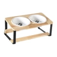 thumbnail image 4 of Comedero elevado para gatos para comida y agua Platos para gatitos Cuencos elevados para gatos inclinados con Huella, 4 of 9