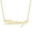 Gold, variant on Personalized Planet Women's Sterling Silver Fancy Script Name with Hearts Necklace