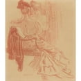 thumbnail image 2 of Leo Gestel 12x14 Black Ornate Wood Framed Double Matted Museum Art Print Titled: Seated Lady in Front of Mirror, 2 of 5