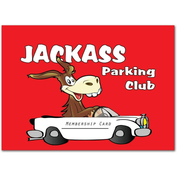 Bad Parking Membership Cards-Funny Gag Gift-24 Pack-5"x3.5"