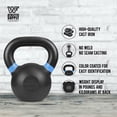 thumbnail image 3 of WF Athletic Supply Powder Coated Kettlebells, Black Matte Kettlebell Weights for Strength Training, Conditioning and Functional Fitness, LB and KG Markings, 3 of 9