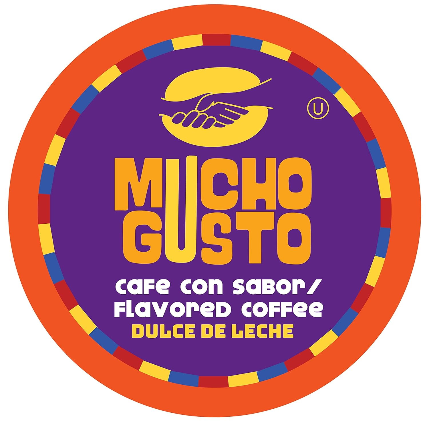 Mucho Gusto Dulce de Leche Coffee Pods, Made of 100% Ground Arabica Coffee Beans, 40-Pack