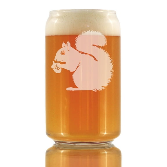 Bevvee Beer Can Pint Glass 16 oz Squirrel Nature Lover Gifts Beer Glasses