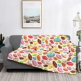 thumbnail image 2 of Goofa Color Donut Pattern Fleece Throw Blanket for Couch, Soft Checkered Flannel Blanket for Sofa, Warm Cozy Decorative Blanket Fall Decor Gift-80"x60", 2 of 6
