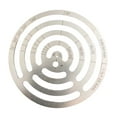 thumbnail image 4 of Regla de dibujo de artesanía en cuero, plantilla de medición duradera, agujero circular, esquinas redondas, profesionales de precisión, herramienta de Macarena Plantilla de corte, 4 of 8