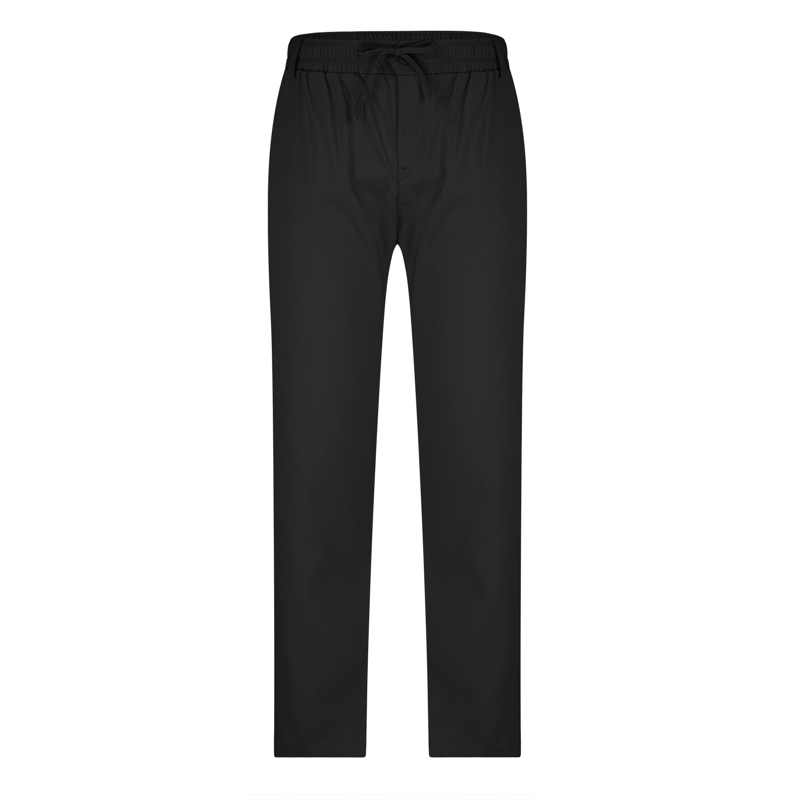Tdoqot Chinos Pants Men- Drawstring Comftable Elastic Waist Slim Casual Cotton Mens Pants Black - image 4 of 6