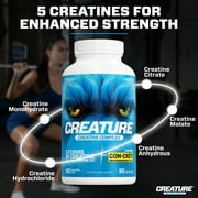 CREATURE® Creatine Complex-Builds Muscle, Strength, Stamina, 180 Veggie Caps, 60 Servings