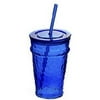 Home Essentials 20 Oz. Blue Hammered Sipper