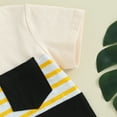 thumbnail image 6 of Bagilaanoe 2pcs Toddler Baby Boy Girl Shorts Set Short Sleeve Striped T Shirt Tops + Shorts 6M 12M 18M 24M 3T Kids Casual Summer Clothes, 6 of 8