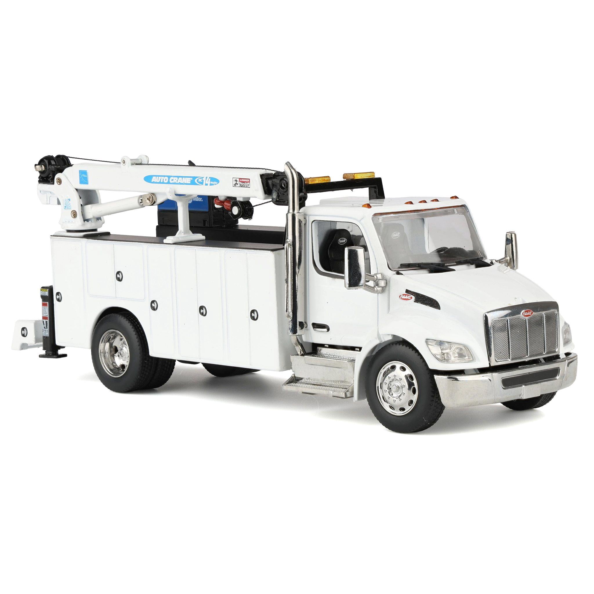 Diecast Masters 1/50 White Peterbilt 536 Auto-Crane Work Service Truck with Miller Trailblazer 71223