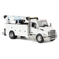 thumbnail image 2 of Diecast Masters 1/50 White Peterbilt 536 Auto-Crane Work Service Truck with Miller Trailblazer 71223, 2 of 7