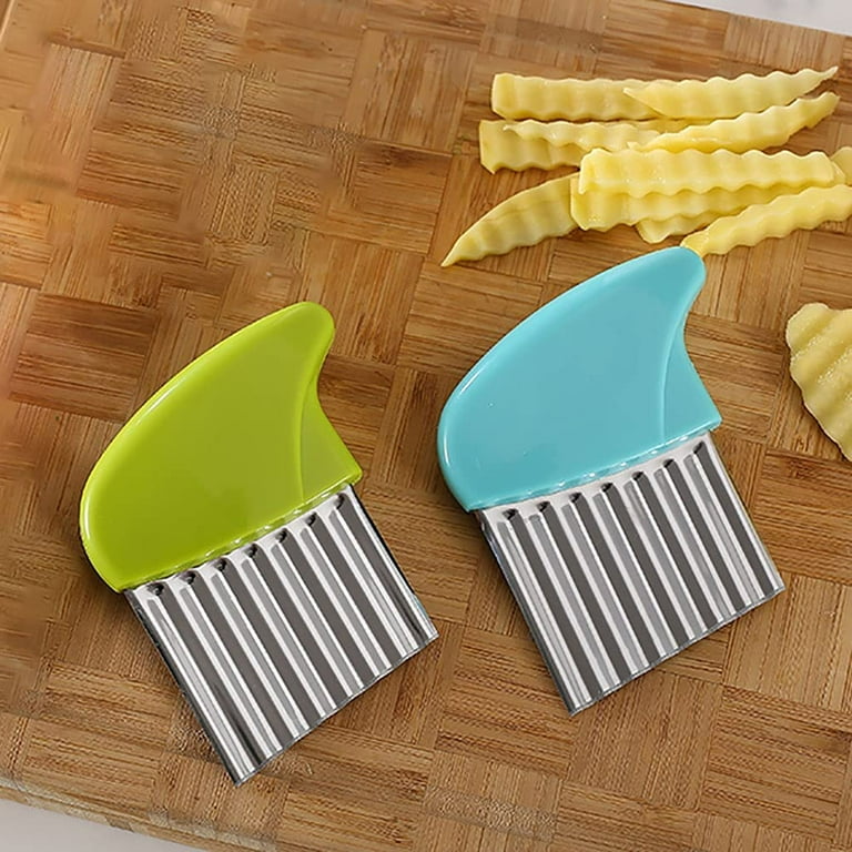  2 Pcs Wave Waffle Cutter and Crinkle Cutter Set Waffle
