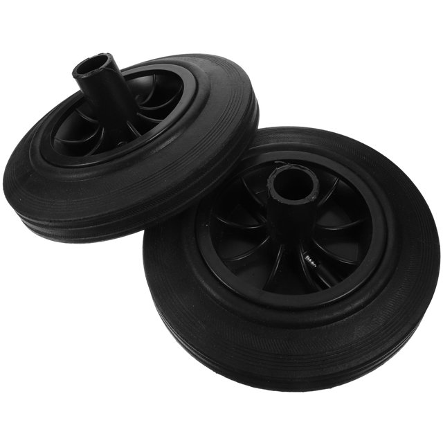 BESTYASH Rubber Trash Can Wheels for Wheelchair Use Lightweight Smooth Moving 2 Pcs