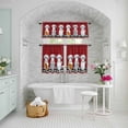 thumbnail image 6 of Kitchen Window Curtains Valance and Tier Set, Kitchen Gnome Cute Chef Gourmet Pot Rod Pocket Tier Curtains and Valance 3 Piece Set, Red Black Plaid Window Treatment for Bedroom Living Room, 6 of 9