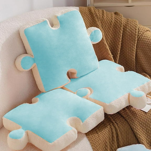 YiBai Special Shaped Puzzle Cushions Living Room Sofa Cushions Window Seat Cushions Waist Cushions Floor Bedside Cushions Home Cushions Used By Home,Blue