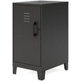 thumbnail image 1 of Space Solutions 27.5"H 2 Shelf Mini Metal Storage Locker Cabinet Black, 1 of 10
