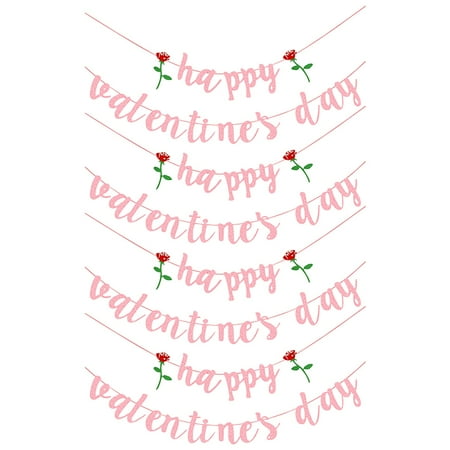

CHXonu Happy Valentine s Day Heart Shaped Rose Flower Garland Valentine s Day Decoration For Friend Or Lover Event Tent Party Flag Event Dresses for Women Elegant Event Tents 10x10 Party Decorations