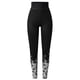 thumbnail image 3 of MKLEKYY Leggings de yoga para mujer, leggings deportivos de cintura alta, pantalones largos estampados, mallas de yoga, pantalones de entrenamiento elásticos, 3 of 4