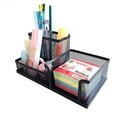 thumbnail image 3 of TSY TOOL Mesh Pencil Holder with Storage Baskets, Black, 2 Pack, 3 of 6