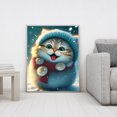 thumbnail image 1 of Cuadros Decorativos 5D bricolaje taladro redondo completo diamante pintura gato Kit arte decoración del hogar (GS3277) Wdftyju embutido en tela, 1 of 1