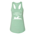 thumbnail image 2 of Missed Your Call Fishing Line Joke Fishing Ladies Racerback Tank Top, Mint, Large, 2 of 3