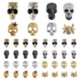 thumbnail image 1 of 40 piezas Punk Nail Art Skull Nail Charms 3D Spider Nail Studs con diamantes de imitación Metal Punk Vintage Aleación Esqueleto Nail Sticker Joyería Diseño de uñas Glitters fresco para uñas Maquillaje, 1 of 5