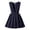 Navy, variant on Girls'Back-to-School Solid Color V-Neck Pleated Pinafore Dress,Fashion School Uniform Outfit for Girls on Back to School Day,Matches With Shirts