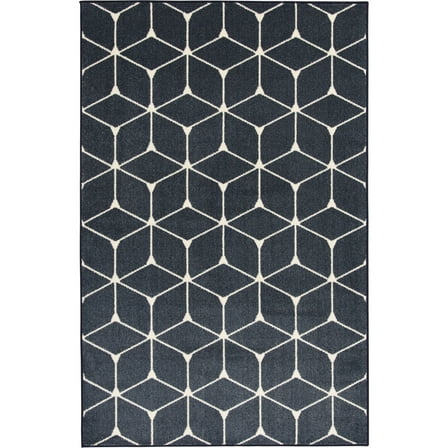 Loomaknoti Terrace Tropic Shamid 5' x 7' Geometric Indoor/Outdoor Area Rug , Blue/White