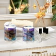thumbnail image 6 of 4 Pack Qtip Holder Dispenser Blue Purple Marble Clear Plastic Storage Apothecary Jars for Cotton Swabs Balls Pads Floss, 6 of 7